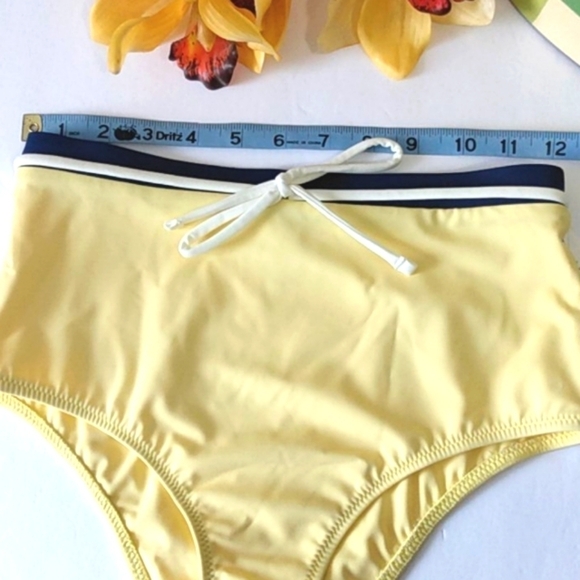 SOLID & STRIPED REVOLVE Yellow High Waist Bikini Bottoms  SIZE MEDIUM NWOT - Picture 8 of 9
